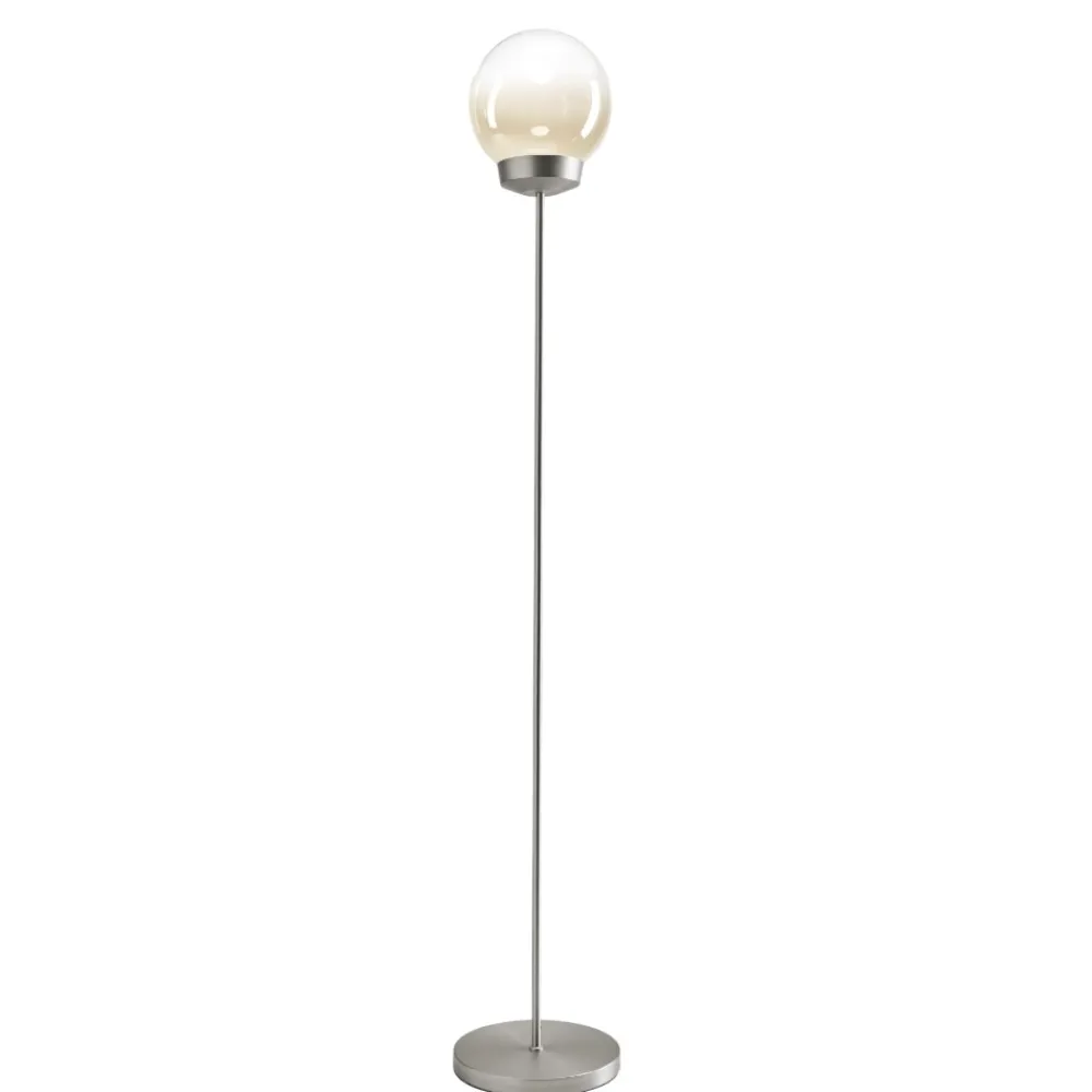 Lampade Da Terra-Miloox Lampada da terra jotto moderna sfera vetro trasparente ambra