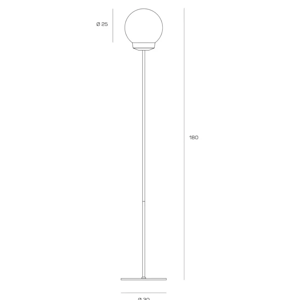 Lampade Da Terra-Miloox Lampada da terra jotto moderna sfera vetro trasparente ambra