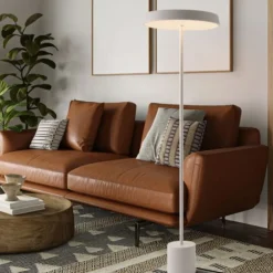 Lampade Da Terra-Selezionato da Mazzolaluce Lampada da terra minimalista led 3000k tondo per soggiorno