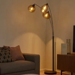Lampade Da Terra-Selezionato da Mazzolaluce Lampada da terra moderna a tre luci pendenti per soggiorno