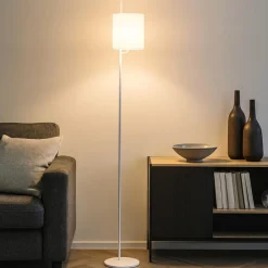 Lampade Da Terra-Selezionato da Mazzolaluce Lampada da terra moderna bianca per salotto minimalista