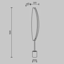 Lampade Da Terra-Maytoni Lampada da terra moderna breeze led 3000k base effetto marmo