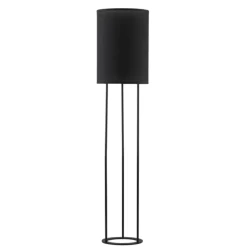 Lampade Da Terra-Selezionato da Mazzolaluce Lampada da terra moderna con paralume in tessuto nero
