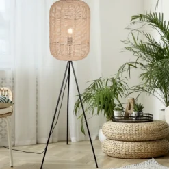 Lampade Da Terra-Selezionato da Mazzolaluce Lampada da terra moderna h150 cm marrone e nera