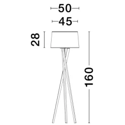 Lampade Da Terra-Selezionato da Mazzolaluce Lampada da terra moderna in legno e tessuto h160 cm