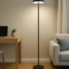 Lampade Da Terra-Selezionato da Mazzolaluce Lampada da terra moderna led 3000k nera h170 cm