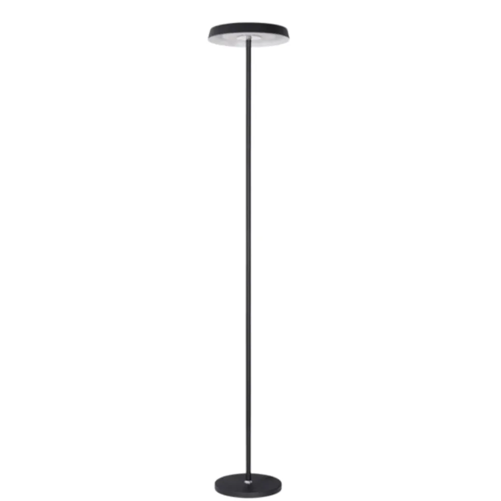 Lampade Da Terra-Selezionato da Mazzolaluce Lampada da terra moderna led 3000k nera h170 cm