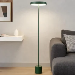 Lampade Da Terra-Selezionato da Mazzolaluce Lampada da terra moderna led 3000k tondo verde h136 cm