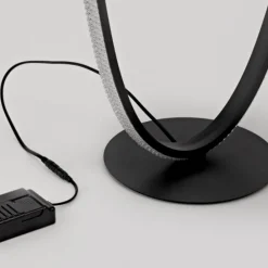 Lampade Da Terra-Selezionato da Mazzolaluce Lampada da terra moderna led 3000k circolare nera