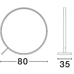 Lampade Da Terra-Selezionato da Mazzolaluce Lampada da terra moderna led 3000k circolare dimmerabile
