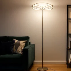 Lampade Da Terra-Selezionato da Mazzolaluce Lampada da terra moderna led 3000k per soggiorno metallo ottone