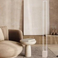 Lampade Da Terra-Selezionato da Mazzolaluce Lampada da terra moderna led 3000k rettangolare bianca