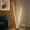 Lampade Da Terra-Selezionato da Mazzolaluce Lampada da terra moderna led 3000k nera per salotto