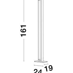 Lampade Da Terra-Selezionato da Mazzolaluce Lampada da terra moderna led luce parabola girevole design squadrato
