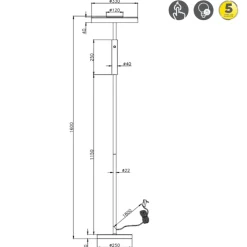 Lampade Da Terra-Selezionato da Mazzolaluce Lampada da terra moderna led 15w 3000k per salotto