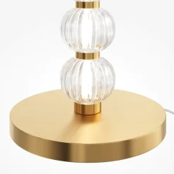 Lampade Da Terra-Maytoni Lampada da terra moderna amulet led 3000k in metallo colore oro e vetro