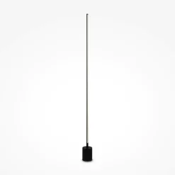 Lampade Da Terra-Maytoni Lampada da terra moderna flow led da 3000k a 6000k nera sottile