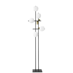 Lampade Da Terra-Miloox Lampada da terra moderna lingotto nero oro per salotto