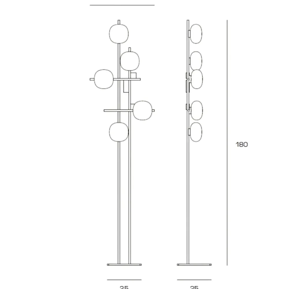 Lampade Da Terra-Miloox Lampada da terra moderna lingotto nero oro per salotto