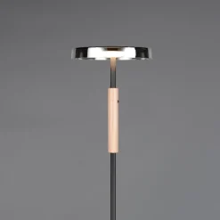 Lampade Da Terra-Selezionato da Mazzolaluce Lampada da terra moderna nera led 3000k per soggiorno h160 cm