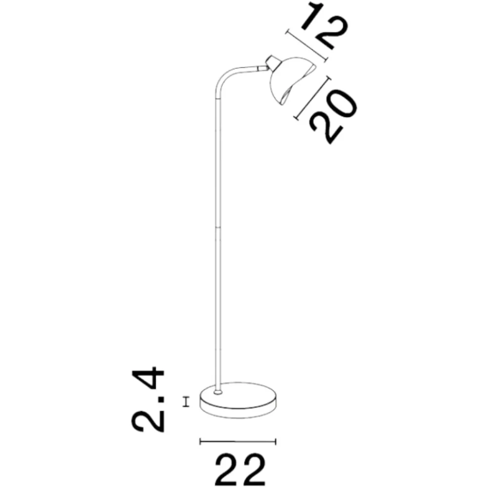 Lampade Da Terra-Selezionato da Mazzolaluce Lampada da terra moderna nera per salotto orientabile