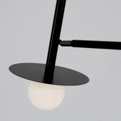 Lampade Da Terra-Selezionato da Mazzolaluce Lampada da terra moderna nera per salotto h165 cm