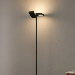 Lampade Da Terra-Top Light Lampada da terra moderna nera luci orientabili