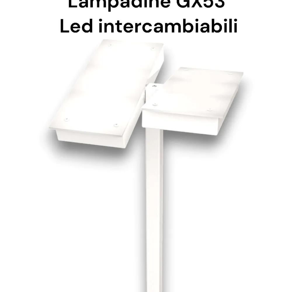 Lampade Da Terra-Top Light Lampada da terra moderna nera luci orientabili