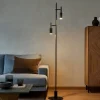 Lampade Da Terra-Selezionato da Mazzolaluce Lampada da terra moderna nera led 14w 3000k luci orientabili da lettura
