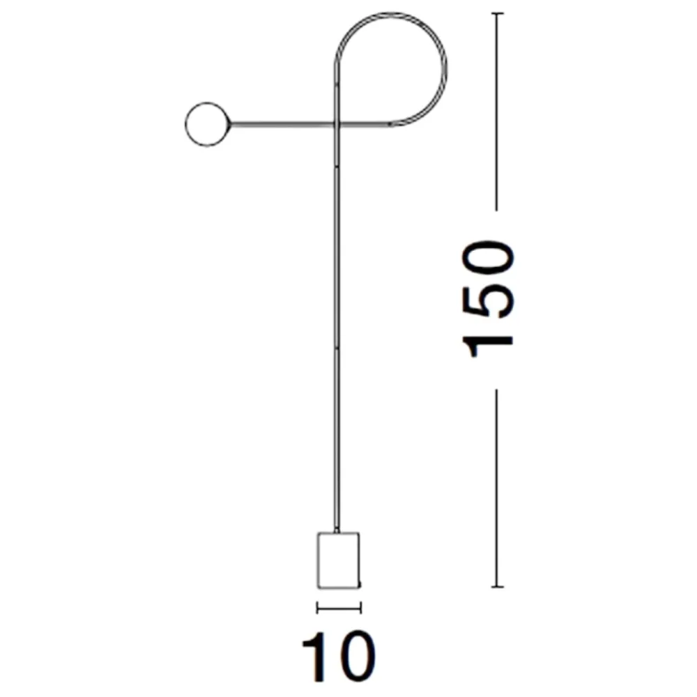 Lampade Da Terra-Selezionato da Mazzolaluce Lampada da terra moderna nera design minimalista