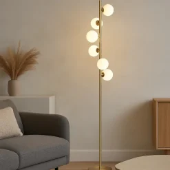 Lampade Da Terra-Selezionato da Mazzolaluce Lampada da terra moderna oro per salotto