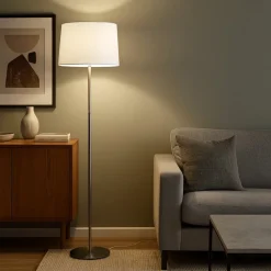 Lampade Da Terra-Selezionato da Mazzolaluce Lampada da terra moderna paralume bianco per soggiorno