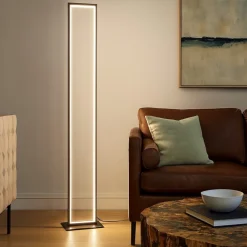 Lampade Da Terra-Selezionato da Mazzolaluce Lampada da terra moderna rettangolare nera led 36w 3000k design