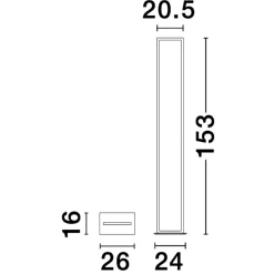 Lampade Da Terra-Selezionato da Mazzolaluce Lampada da terra moderna rettangolare nera led 36w 3000k design