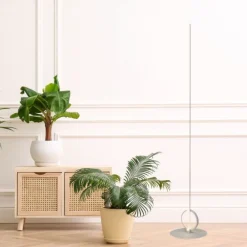 Lampade Da Terra-Selezionato da Mazzolaluce Lampada da terra moderna sottile bianca design led 24w 3000k