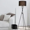 Lampade Da Terra-Selezionato da Mazzolaluce Lampada da terra moderna tre piedi paralume di tessuto