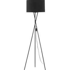 Lampade Da Terra-Selezionato da Mazzolaluce Lampada da terra moderna tre piedi paralume di tessuto