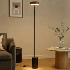 Lampade Da Terra-Selezionato da Mazzolaluce Lampada da terra moderno led 3000k metallo effetto legno
