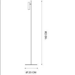 Lampade Da Terra-Selezionato da Mazzolaluce Lampada da terra nera con luce orientabile led 3000k dimmerabile