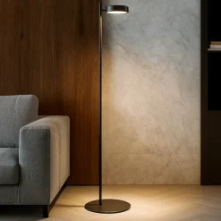 Lampade Da Terra-Selezionato da Mazzolaluce Lampada da terra nera led 28w 3000k dimmerabile orientabile fp
