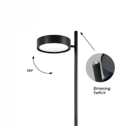 Lampade Da Terra-Selezionato da Mazzolaluce Lampada da terra nera led 28w 3000k dimmerabile orientabile fp
