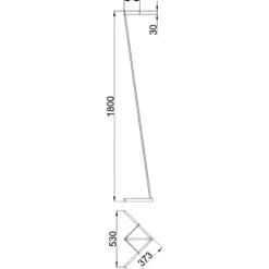 Lampade Da Terra-Selezionato da Mazzolaluce Lampada da terra nera moderna led 20w 3000k dimmerabile fp