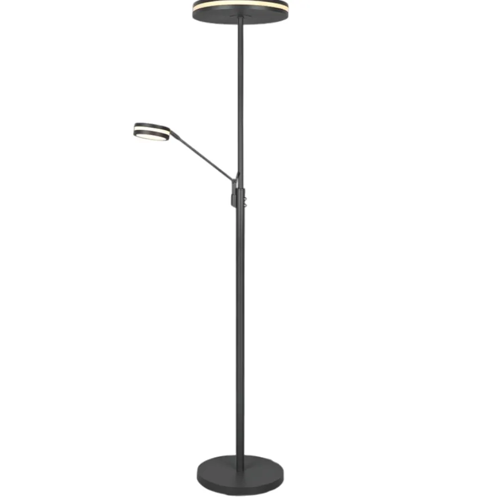 Lampade Da Terra-Selezionato da Mazzolaluce Lampada da terra nera moderna led da 2700k a 4000k orientabile