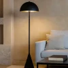 Lampade Da Terra-Selezionato da Mazzolaluce Lampada da terra nera opaca per salotto moderno