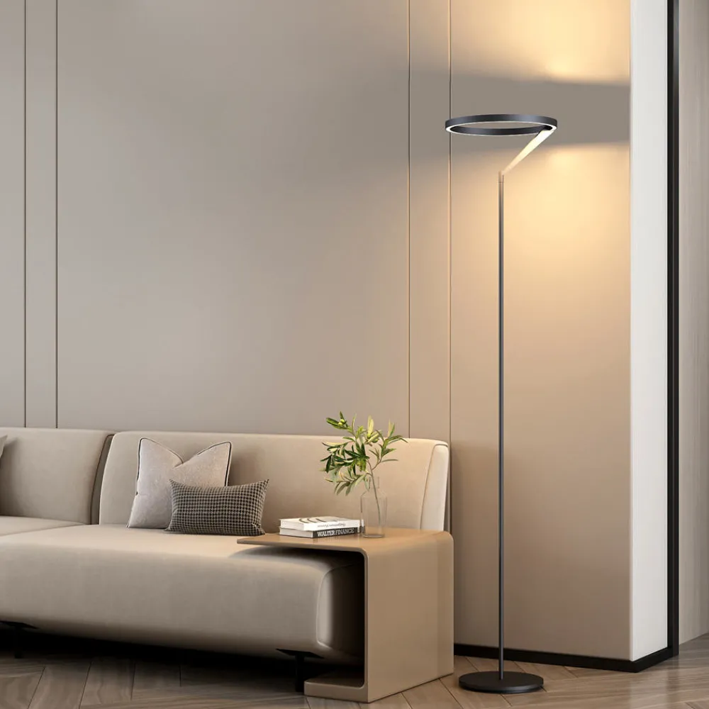 Lampade Da Terra-Vivida International Lampada da terra nera vivida meridiana led 27w 3000k 4000k dimmerabile