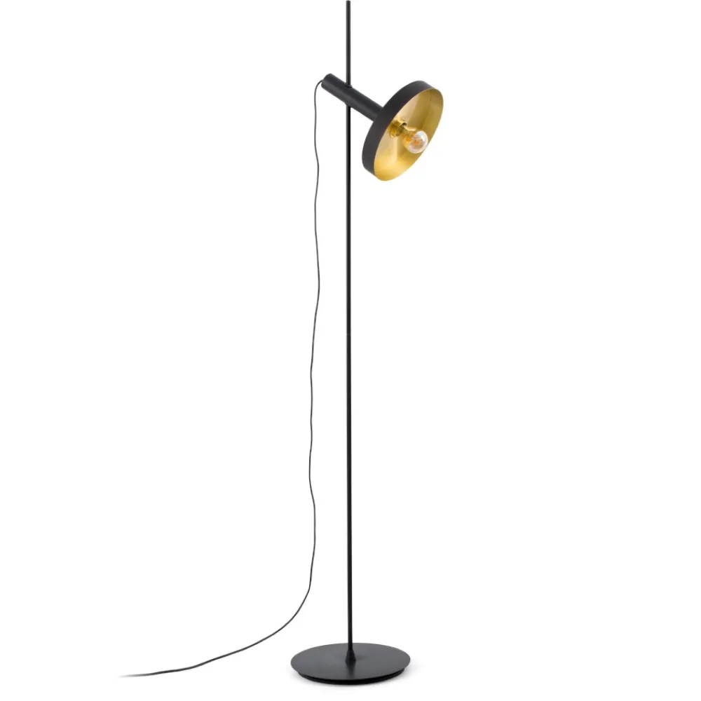 Lampade Da Terra-Selezionato da Mazzolaluce Lampada da terra orientabile industrial metallo nero