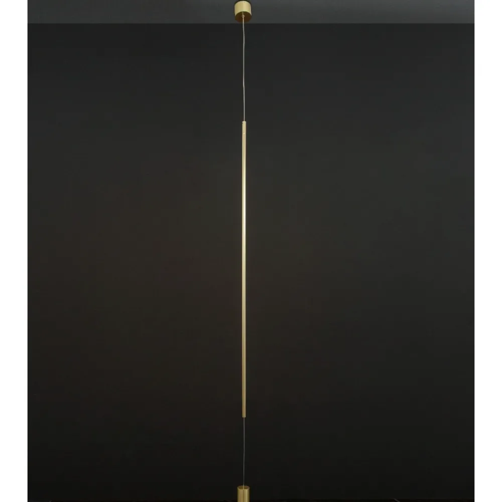 Lampade Da Terra-Selezionato da Mazzolaluce Lampada da terra oro pendente attacco a soffitto led 20w 3000k