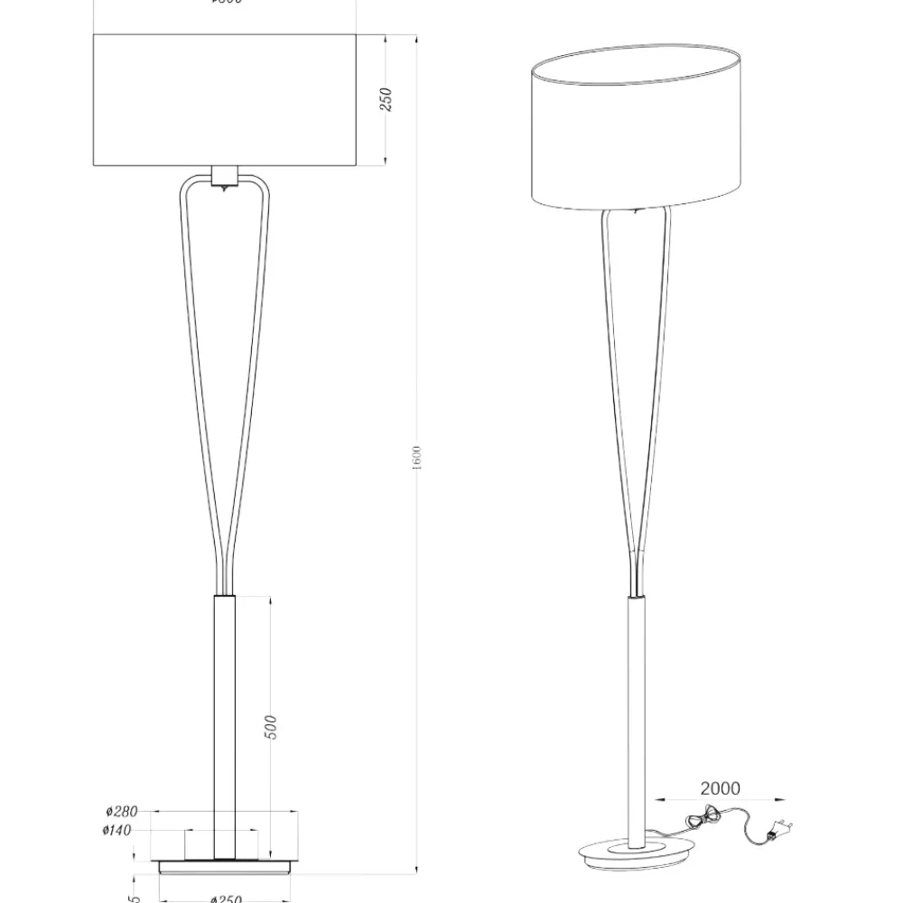 Lampade Da Terra-Selezionato da Mazzolaluce Lampada da terra oro per salotto stile contemporaneo