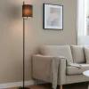 Lampade Da Terra-Selezionato da Mazzolaluce Lampada da terra paralume tessuto nero per soggiorno