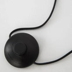 Lampade Da Terra-Selezionato da Mazzolaluce Lampada da terra paralume tessuto nero per soggiorno